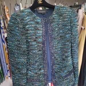 St. John Couture Jacket metallic 6 8